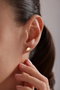 Heliophilia Silver Pendientes de Plata de Ley 925 con Baño de Oro y Circón